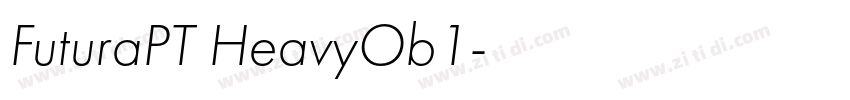 FuturaPT HeavyOb1字体转换